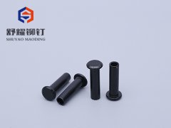 平头中空铝氧化黑色铆钉